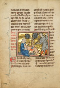 A Unicorn with its Head in the Lap of a Maiden by Unbekannt Unbekannt